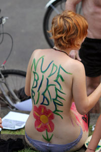 Body Paint, World Naked Bike Ride, Brisbane