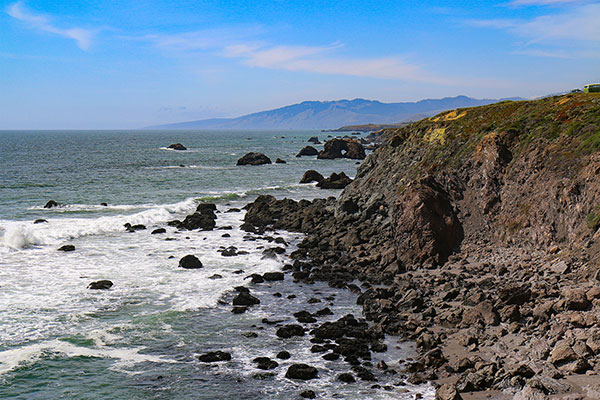 The coastline on the drive to Fort Bragg