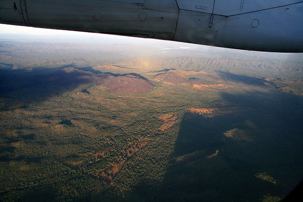 Black Mountain on the flight to Cooktown