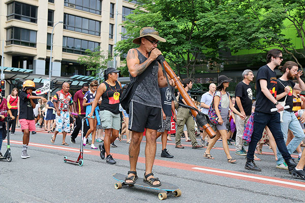 A message to all skaters: you will not be arrested for skating illegally if you play a didgeridoo