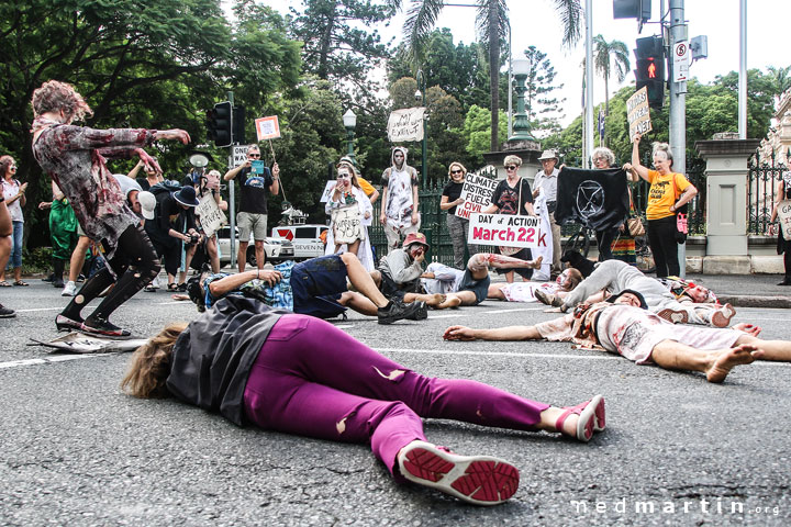 Zombies of the Climate ApoCOALypse, Extinction Rebellion protest, Speakers Corner, Brisbane