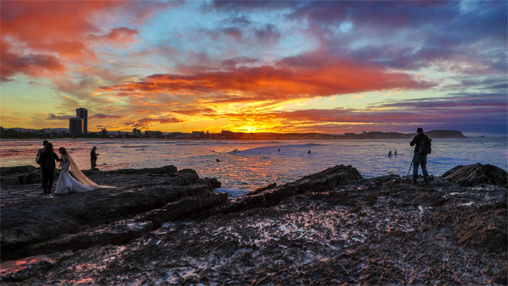 Sunset at Currumbin Alley
