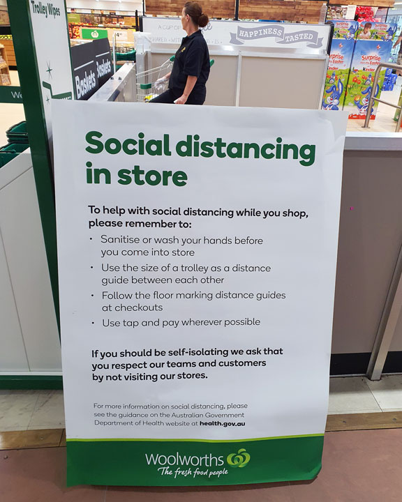 Woolworths social distancing
