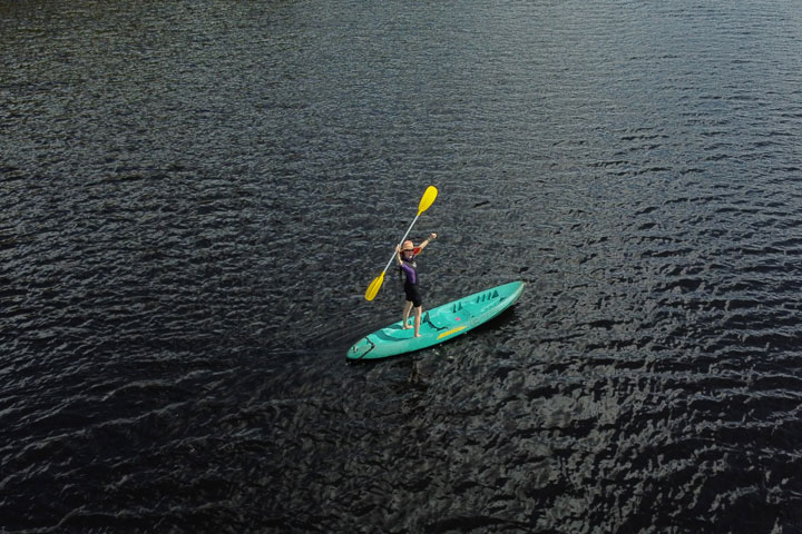 Bronwen canoeing at Brown Lake