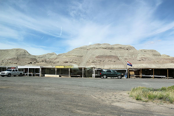 Native American roadside stalls on the way to Grand Canyon National Park