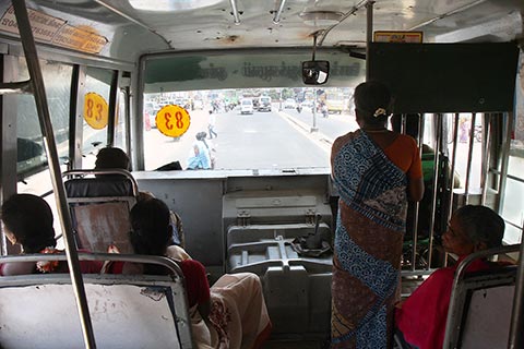 The bus to Kallanai Dam