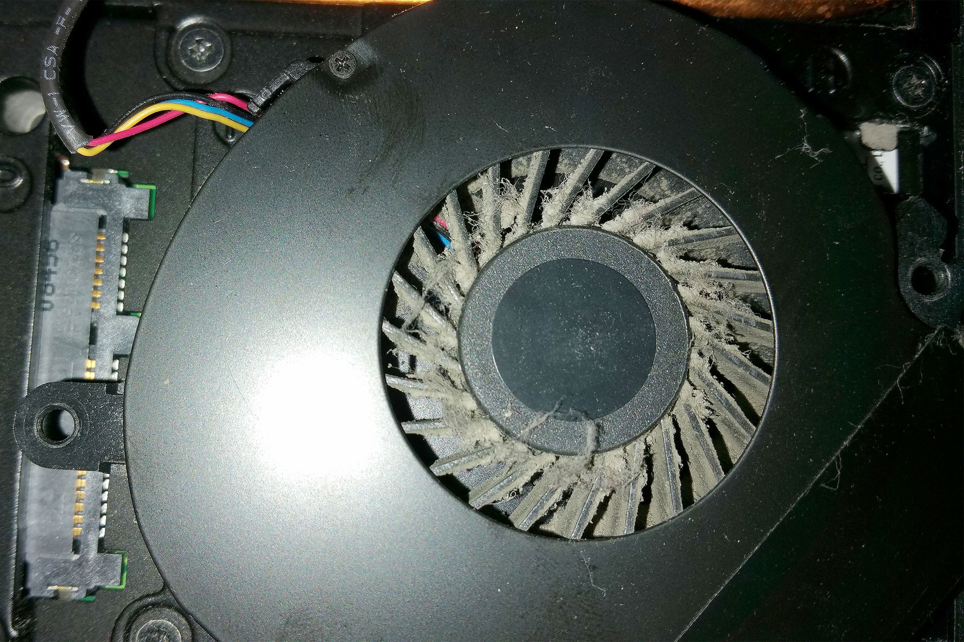 The fan was a bit dusty