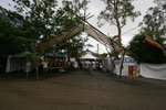 The front entrance, quiet at the end of the festival