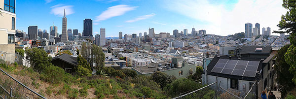 The skyline from the walk to Coit Tower