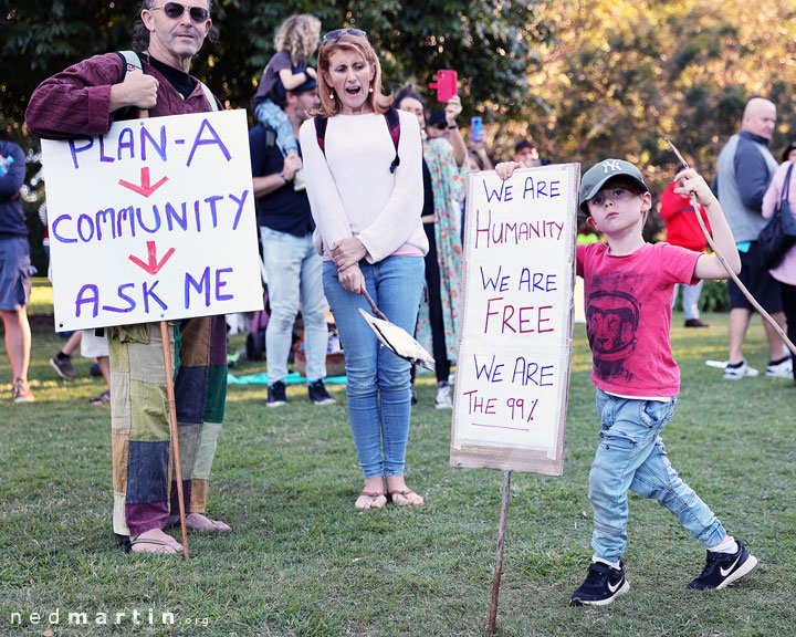 Freedom Rally, Brisbane Botanic Gardens