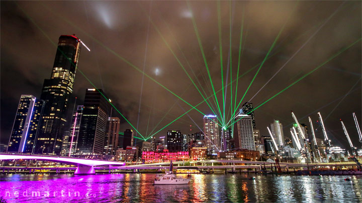 Sunsuper Night Sky Lasers, South Bank, Brisbane