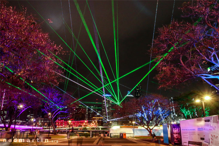 Sunsuper Night Sky Lasers, South Bank, Brisbane