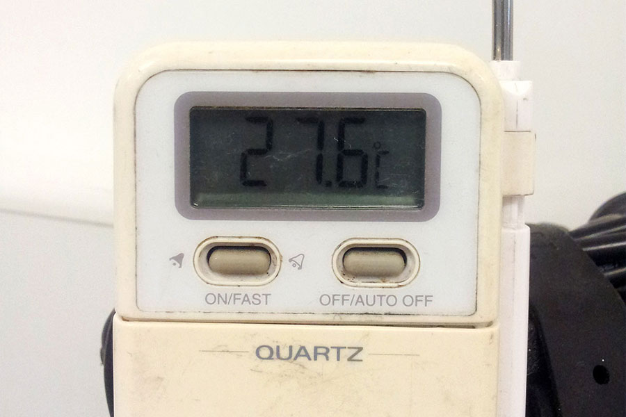 It was very hot at work, reaching 28° at one stage.