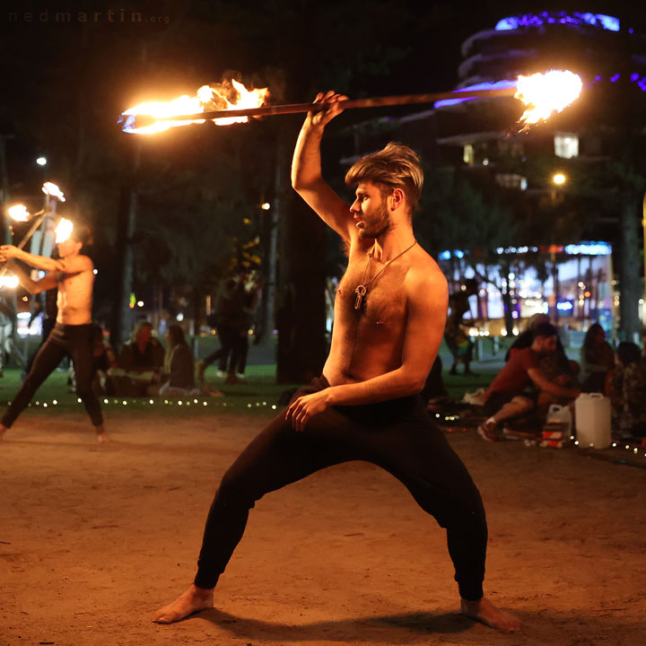 Fire Twirling at Burleigh Bongos