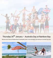 Australia Day at Rainbow Bay