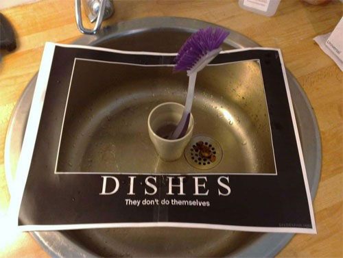 Dishes: They don’t do themselves.