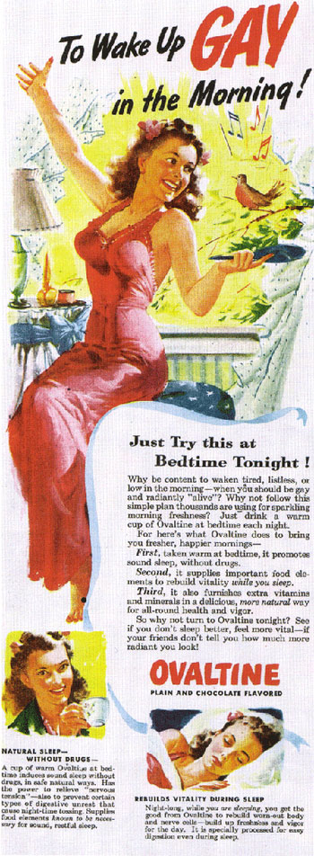 [Ovaltine] To wake up gay in the morning just try this at Bedtime Tonight!