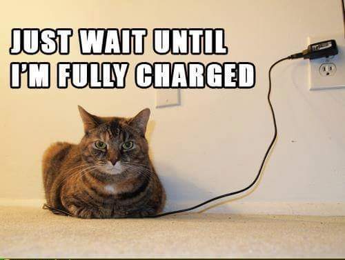 Just wait until I’m fully charged