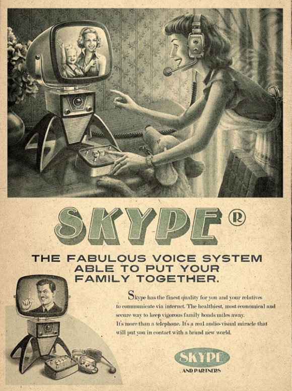 Vintage skype advert