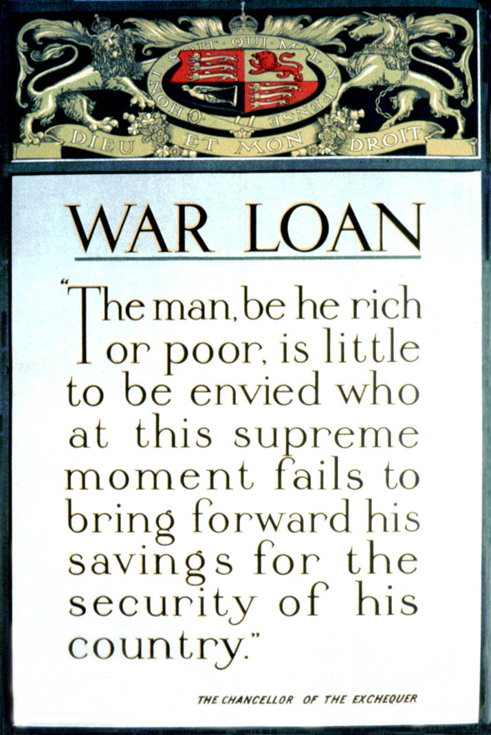A coat of arms occupies the top of the poster with a quote printed below