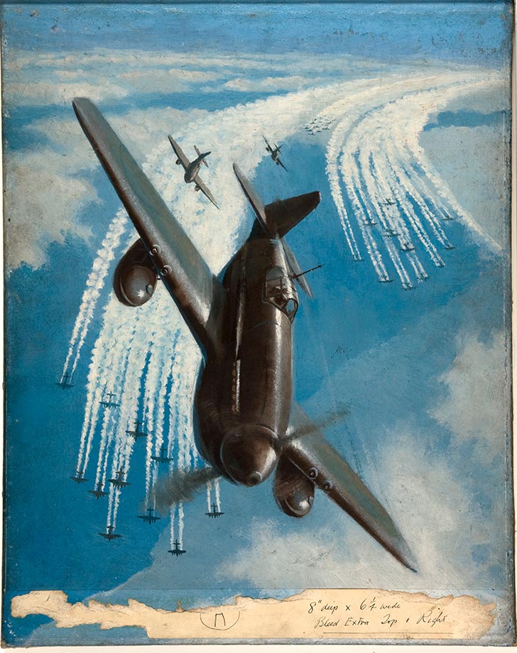 INF3 41 Fighter aircraft escort Artist Roy Nockolds 1939 1946