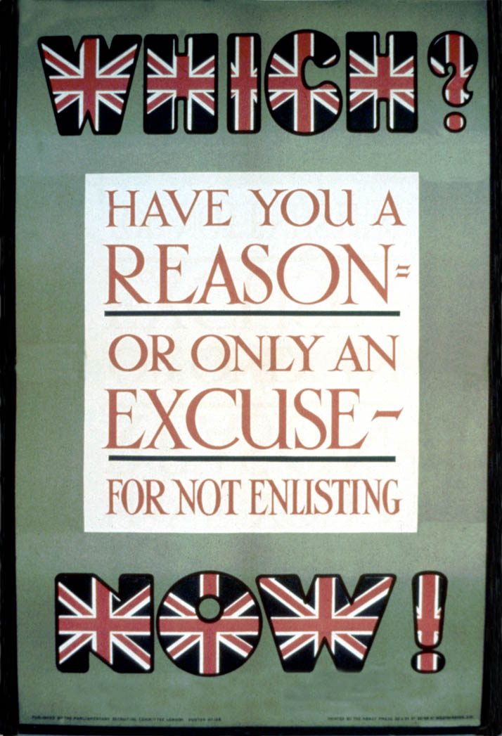 Text with bold lettering containing the pattern of the British flag