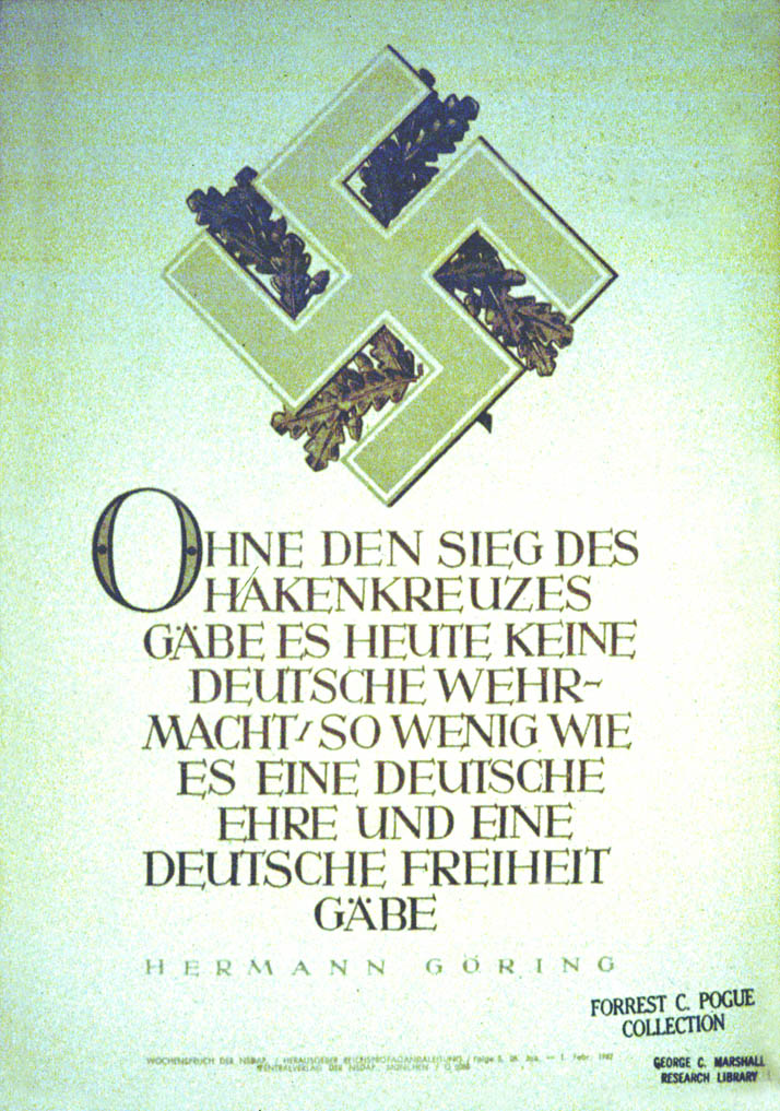 Weekly NSDAP slogan below the swastika