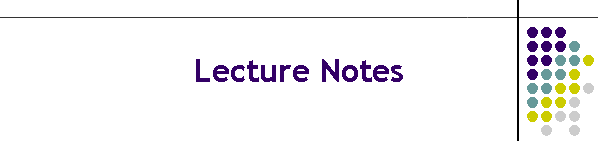 Lecture Notes