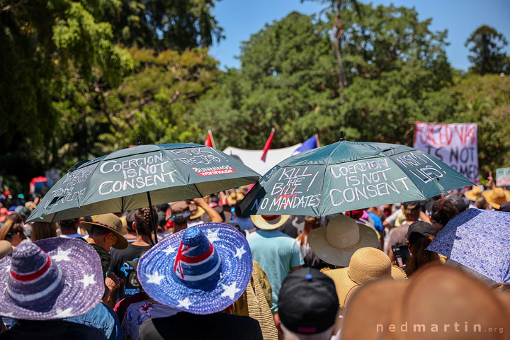 Freedom Rally, Brisbane Botanic Gardens