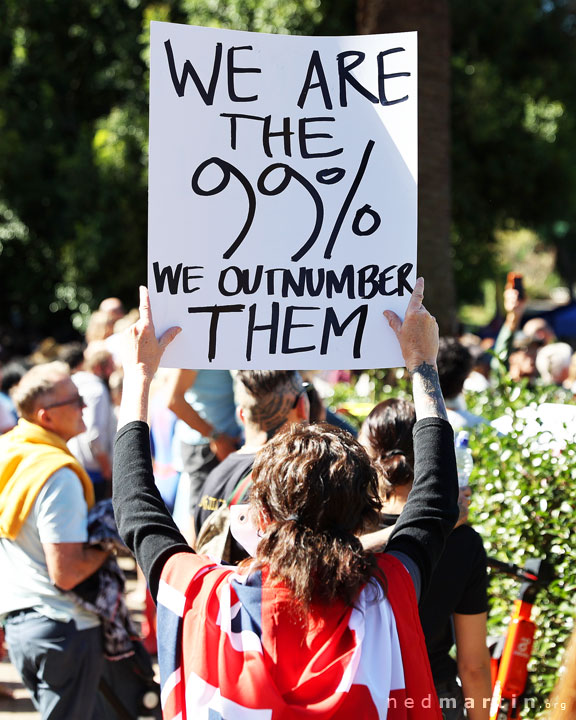 Freedom Rally, Brisbane Botanic Gardens