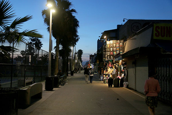 The walkway along Venice Beach