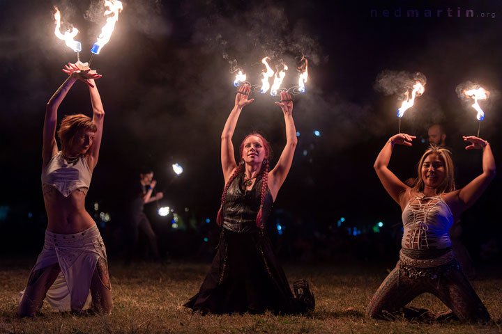 Jaelith Amber Fey, Yaolina Kay, Emmanuellé Gomez, West End Fire Festival, Brisbane