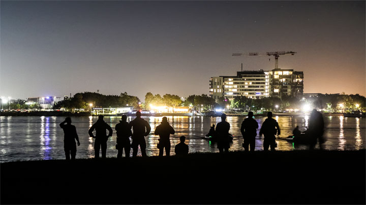 Some kind of night training, Colmslie Recreation Reserve