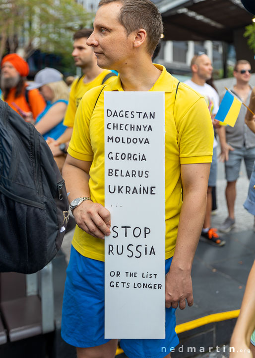 Stand With Ukraine Protest, King George Square, Brisbane