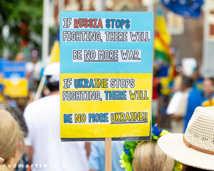 Stand With Ukraine Protest, King George Square, Brisbane