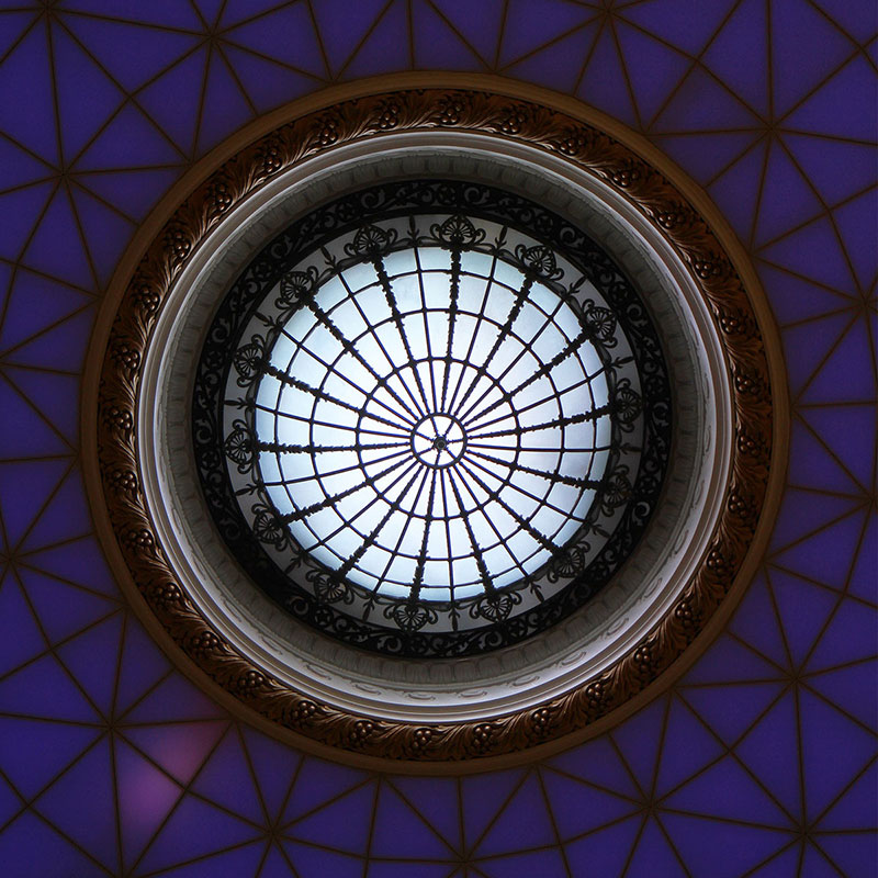 The ceiling inside City Hall