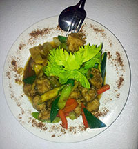 Vegan lemongrass & chilli chicken