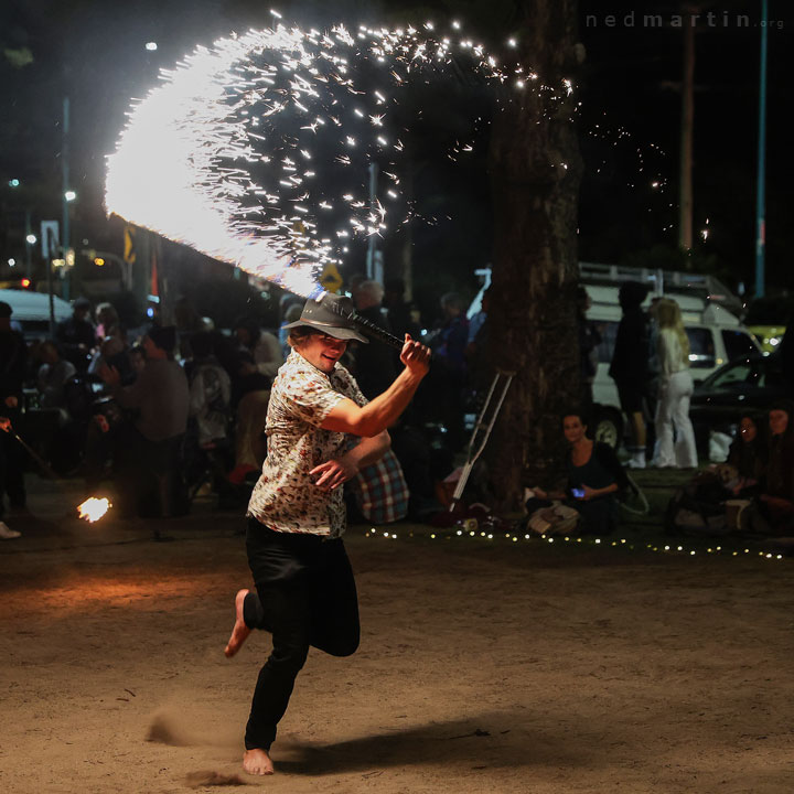 Fire Twirling at Burleigh Bongos