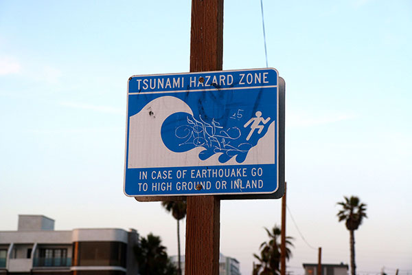 The first of many tsunami hazard signs