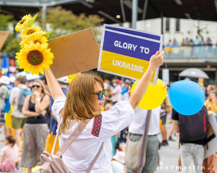 Stand With Ukraine Protest, King George Square, Brisbane