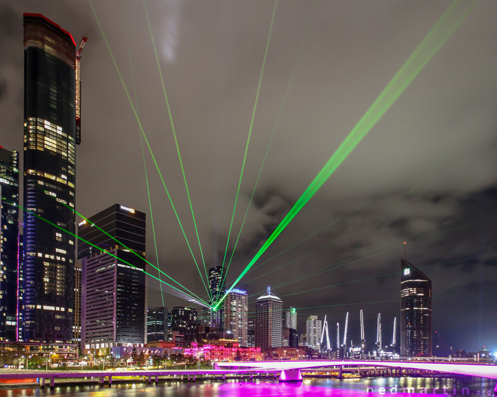 Sunsuper Night Sky Lasers, South Bank, Brisbane