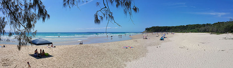 Even the secluded areas of the beaches were busy