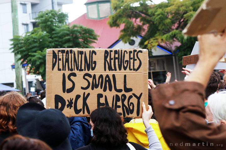 Free the Refugees Rally, Kangaroo Point, Brisbane