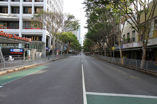 There is not a lot of traffic in Brisbane today