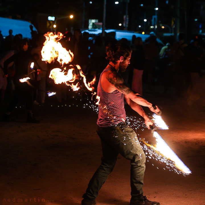 Fire Twirling at Burleigh Bongos