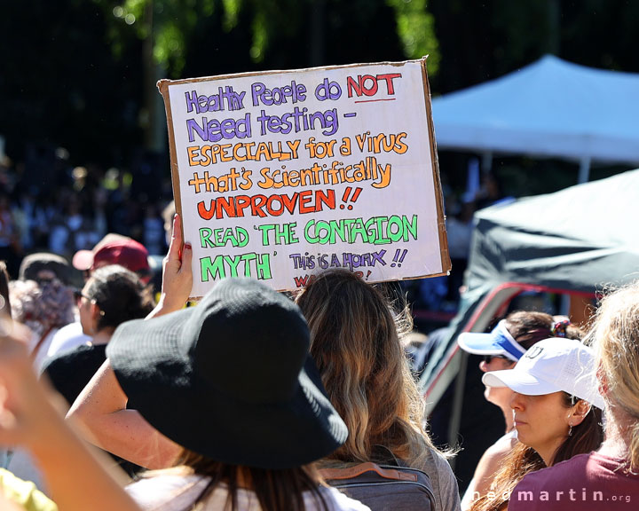 Freedom Rally, Brisbane Botanic Gardens