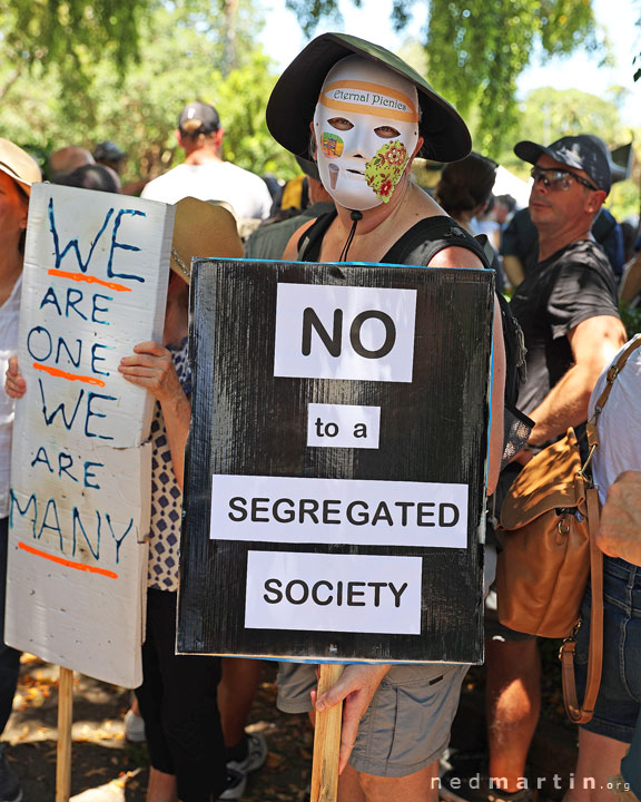 Freedom Rally, Brisbane Botanic Gardens