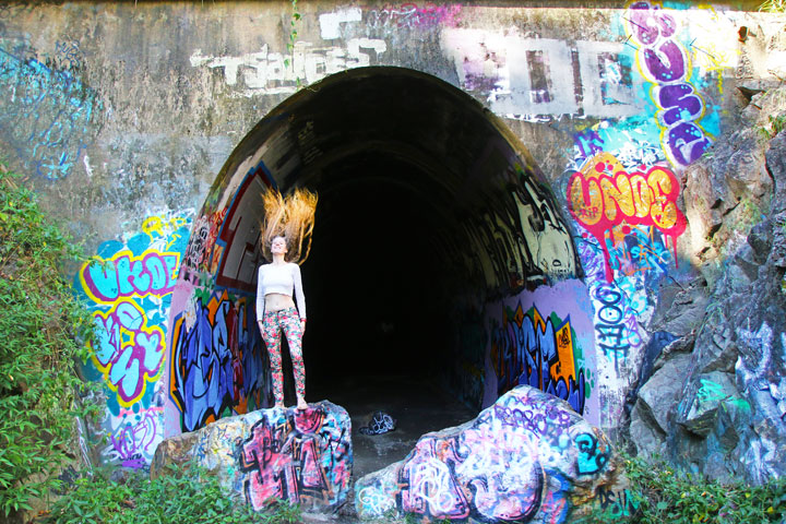 Bronwen at Ernest Junction Tunnel