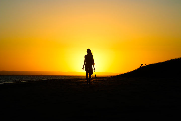 Bronwen, Sunset at Red Beach, Bribie Island