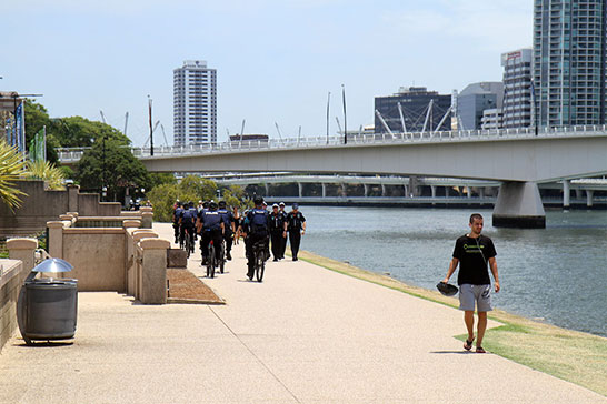 Police wander South Bank